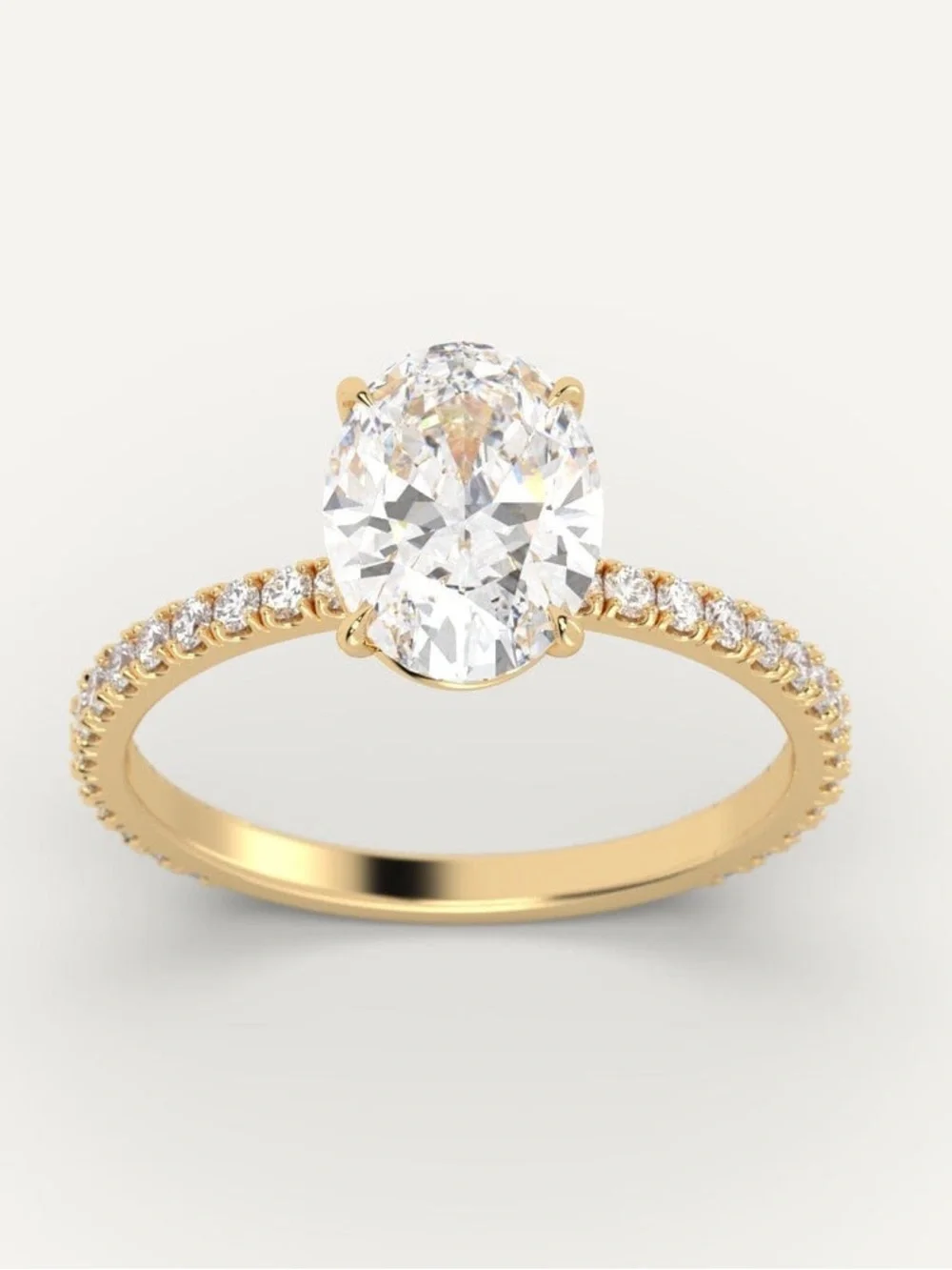2ct 18k Oval Ring - Picture 3 of 10